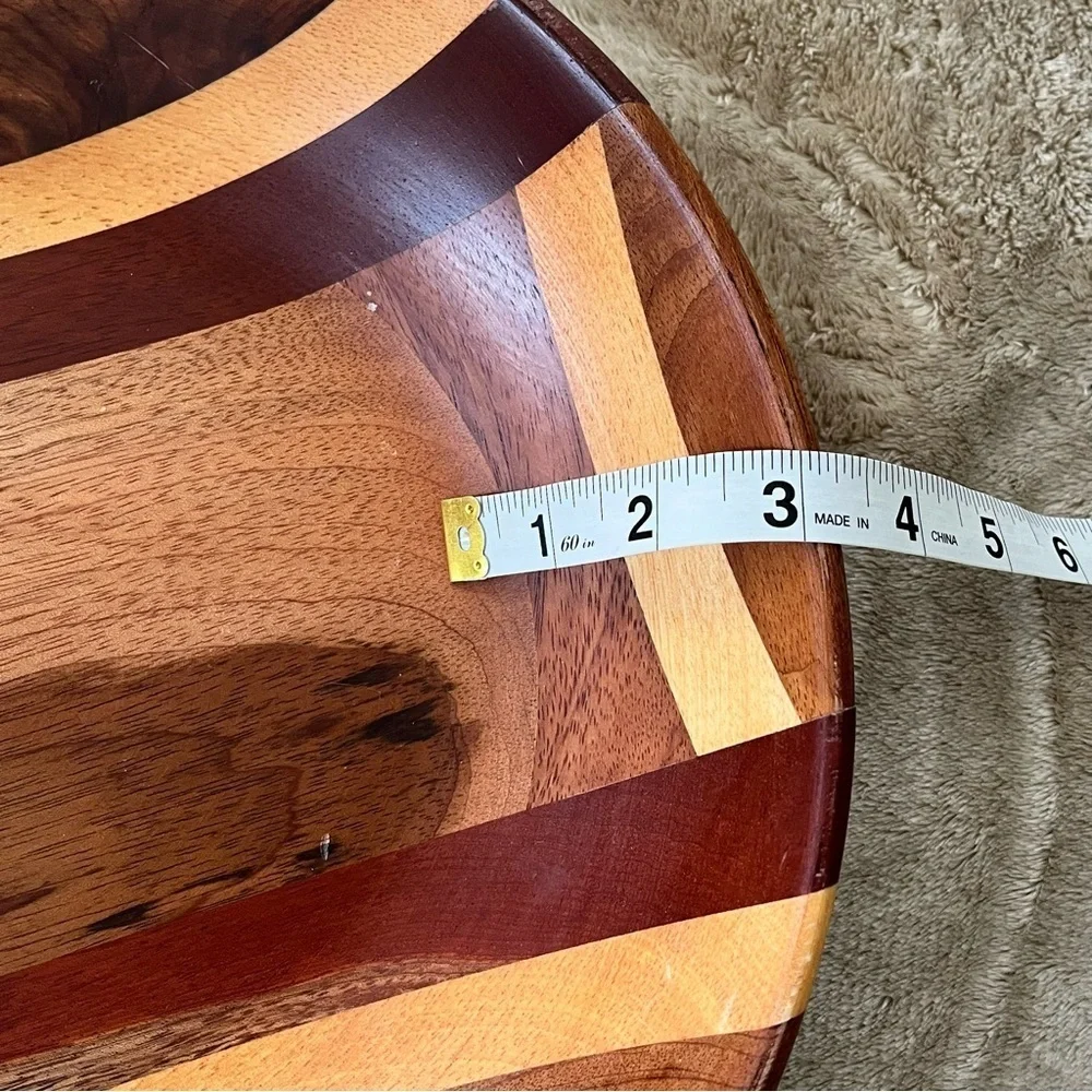 Vintage Malacca Timber Woodwork Inlaid Bowl 123 Malaysia 12